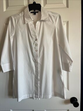 Zac & Rachel White tunic style Shirt